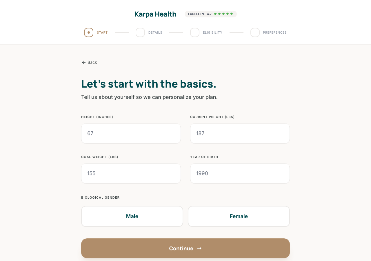 Patient intake form collecting medical history, consent, and payment